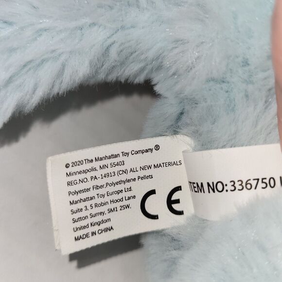 Manhattan Toys Plush Elephant Blue Stuffed Animal Polka Dot Ears 2020 14" - Picture 11 of 11